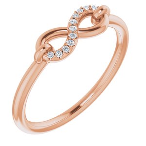 14K Rose Gold .04 CTW Natural Diamond Infinity-Inspired Ring