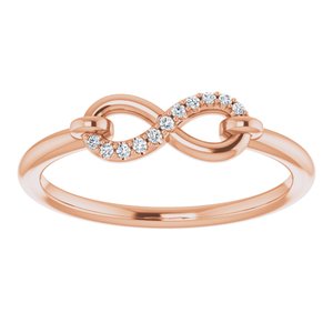 14K Rose Gold .04 CTW Natural Diamond Infinity-Inspired Ring