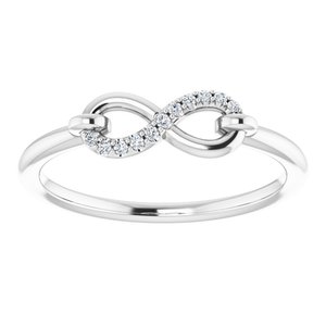 Platinum .04 CTW Natural Diamond Infinity-Inspired Ring