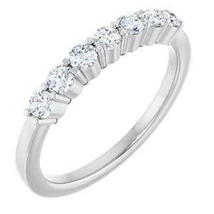 14K White Gold 1/3 CTW Natural Diamond Anniversary Band