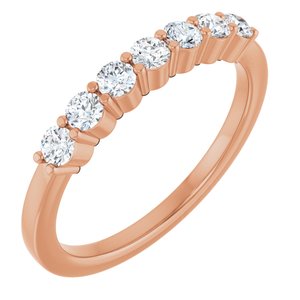 14K Rose Gold 3/8 CTW Natural Diamond Anniversary Band