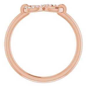 14K Rose Gold .04 CTW Natural Diamond Infinity-Inspired Ring