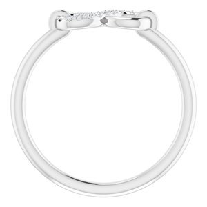Sterling Silver .04 CTW Natural Diamond Infinity-Inspired Ring