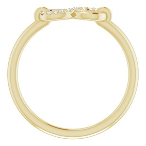 14K Yellow Gold .04 CTW Natural Diamond Infinity-Inspired Ring