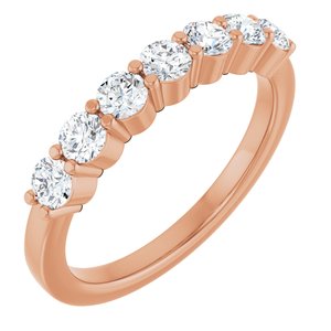 14K Rose Gold 5/8 CTW Natural Diamond Anniversary Band