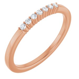 14K Rose Gold 1/10 CTW Lab-Grown Diamond Anniversary Band