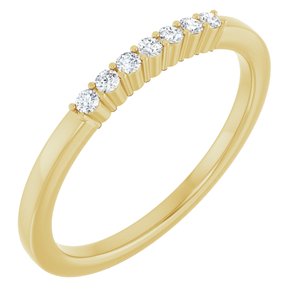 14K Yellow Gold 1/10 CTW Natural Diamond Anniversary Band
