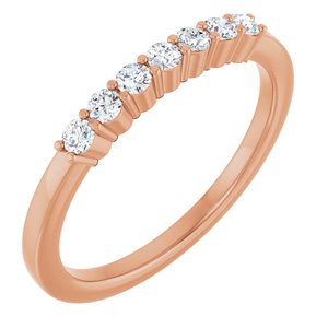 14K Rose Gold 1/5 CTW Natural Diamond Anniversary Band