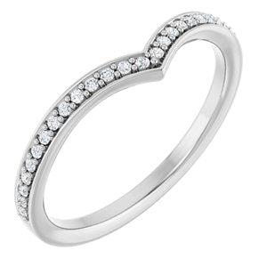 Platinum 1/8 CTW Lab-Grown Diamond  Band
