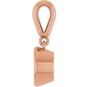 14K Rose Gold 6.5 mm Round Charm/Pendant Mounting – image 6