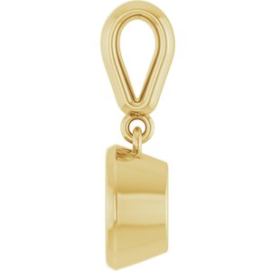 10K Yellow Gold 6.5 mm Round Charm/Pendant Mounting – image 6