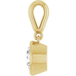 10K Yellow Gold 6.5 mm Round Charm/Pendant Mounting – image 5