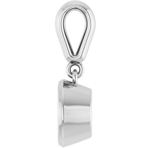 18K White Gold 6.5 mm Round Charm/Pendant Mounting – image 6