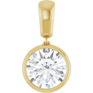 18K Yellow Gold 10 mm Round Charm/Pendant Mounting