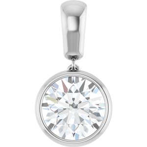 14K X1 White Gold 10 mm Round Charm/Pendant Mounting