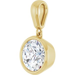 10K Yellow Gold 8.2 mm Round Charm/Pendant Mounting – image 3