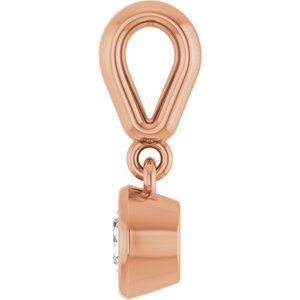 10K Rose Gold 4.1 mm Round Charm/Pendant Mounting – image 5