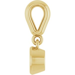 14K Yellow Gold 4.1 mm Round Charm/Pendant Mounting – image 6