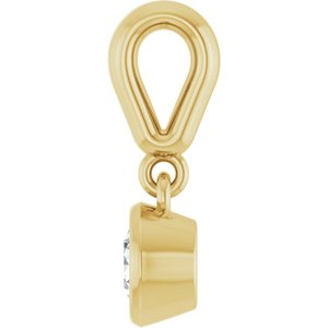 14K Yellow Gold 4.1 mm Round Charm/Pendant Mounting – image 5