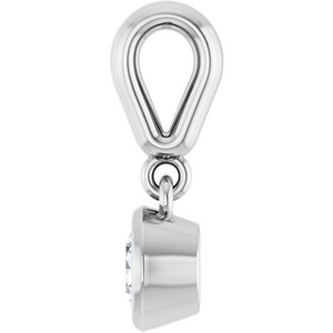 Sterling Silver 4.1 mm Round Charm/Pendant Mounting – image 5