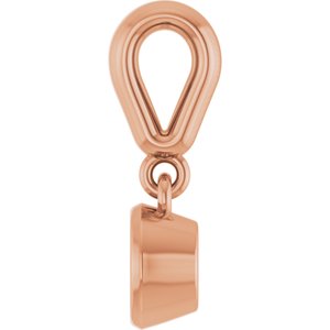 18K Rose Gold 4.1 mm Round Charm/Pendant Mounting – image 6