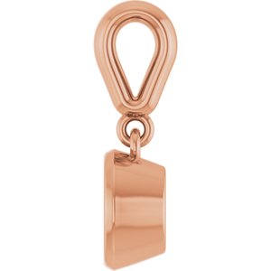 10K Rose Gold 5.5 mm Round Charm/Pendant Mounting – image 6