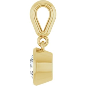 14K Yellow Gold 5.5 mm Round Charm/Pendant Mounting – image 5