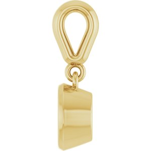 14K Yellow Gold 5.5 mm Round Charm/Pendant Mounting – image 6