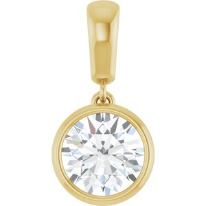 10K Yellow Gold 7.4 mm Round Charm/Pendant Mounting