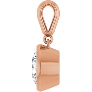 10K Rose Gold 8.2 mm Round Charm/Pendant Mounting – image 5