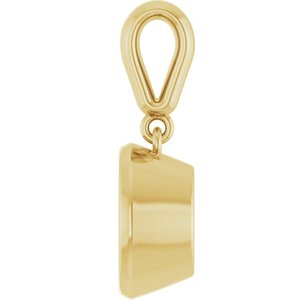 14K Yellow Gold 8.2 mm Round Charm/Pendant Mounting – image 6