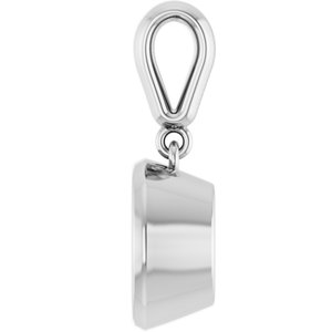 Sterling Silver 8.2 mm Round Charm/Pendant Mounting – image 6