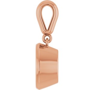 18K Rose Gold 8.2 mm Round Charm/Pendant Mounting – image 6