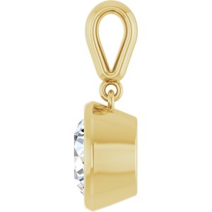 10K Yellow Gold 8.2 mm Round Charm/Pendant Mounting – image 5