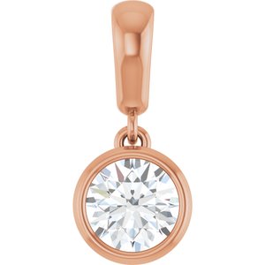 10K Rose Gold 5.5 mm Round Charm/Pendant Mounting