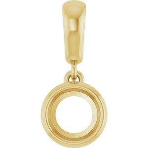 10K Yellow Gold 5.5 mm Round Charm/Pendant Mounting – image 2