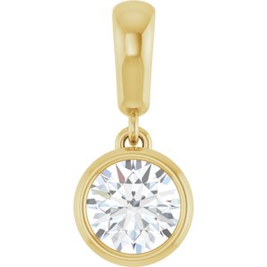 10K Yellow Gold 5.5 mm Round Charm/Pendant Mounting