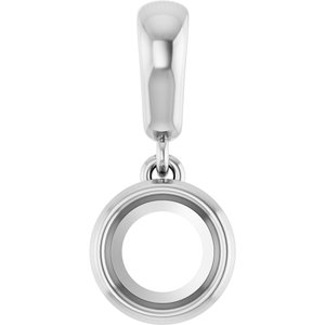 Sterling Silver 5.5 mm Round Charm/Pendant Mounting – image 2