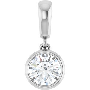 Continuum Sterling Silver 5.5 mm Round Charm/Pendant Mounting