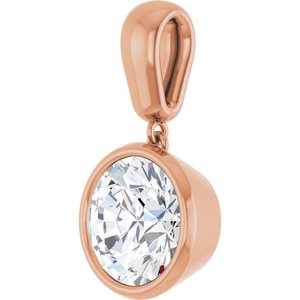 14K Rose Gold 10 mm Round Charm/Pendant Mounting – image 3