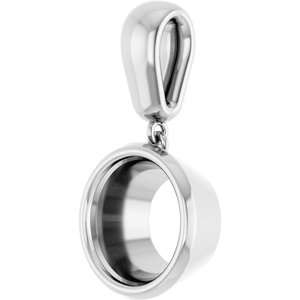 Platinum 10 mm Round Charm/Pendant Mounting – image 4