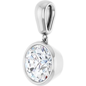 14K X1 White Gold 10 mm Round Charm/Pendant Mounting – image 3