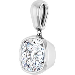 Sterling Silver 10x10 mm Cushion Charm/Pendant Mounting – image 3
