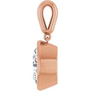 10K Rose Gold 12x10 mm Oval Charm/Pendant Mounting – image 5