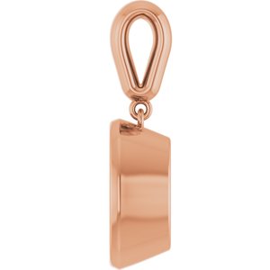 18K Rose Gold 12x10 mm Oval Charm/Pendant Mounting – image 6