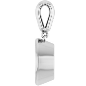 14K X1 White Gold 12x10 mm Oval Charm/Pendant Mounting – image 6