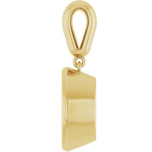 14K Yellow Gold 12x10 mm Oval Charm/Pendant Mounting – image 6