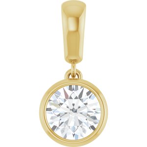 10K Yellow Gold 6.5 mm Round Charm/Pendant Mounting