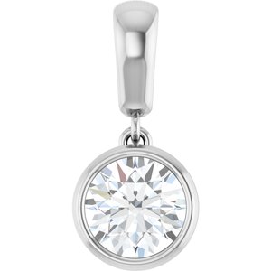 Continuum Sterling Silver 6.5 mm Round Charm/Pendant Mounting