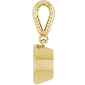 10K Yellow Gold 7 mm Round Charm/Pendant Mounting – image 6